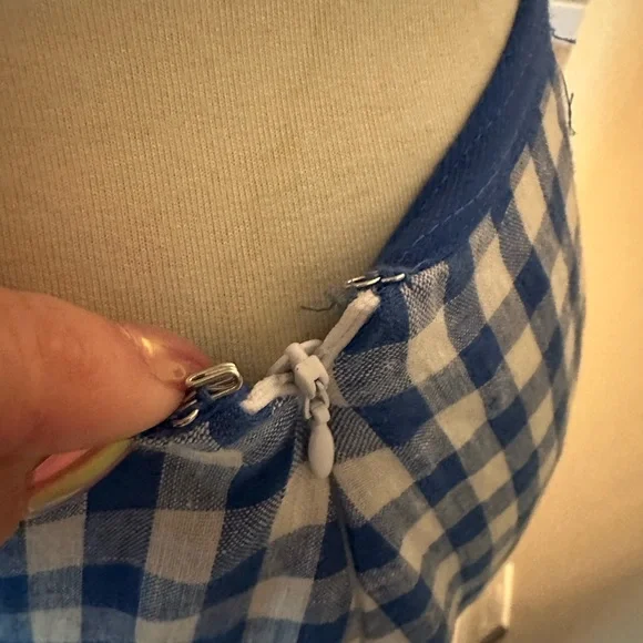 Ralph Lauren Blue Checkered Maxi Skirt - Picture 4 of 6